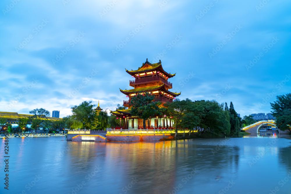 Nightscape of Chinese Classical Gardens.. Nightscape of Chinese Classical Gardens..