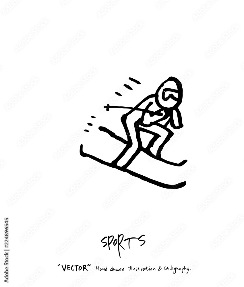 스포츠 포스터 / 손으로 그린 스포츠 그림