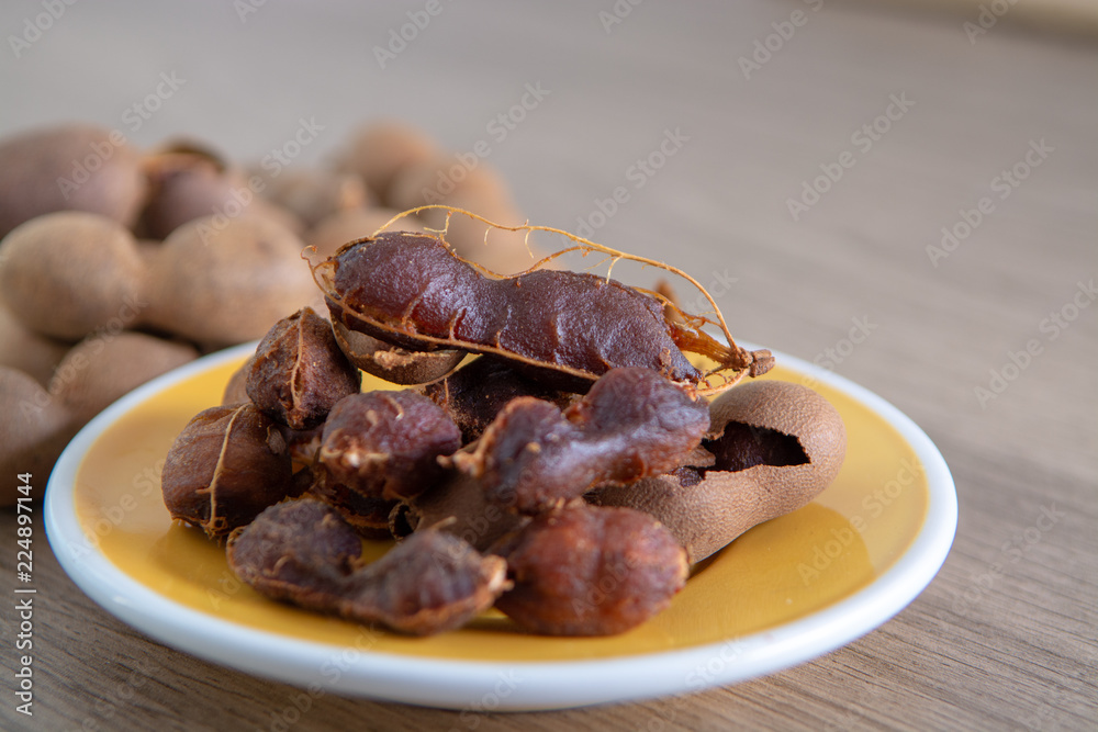 Fruits of tropcal Africal tree tamarind, used in cooking, traditional medicine and metal polish Fruits of tropcal Africal tree tamarind, used in cooking, traditional medicine and metal polish
