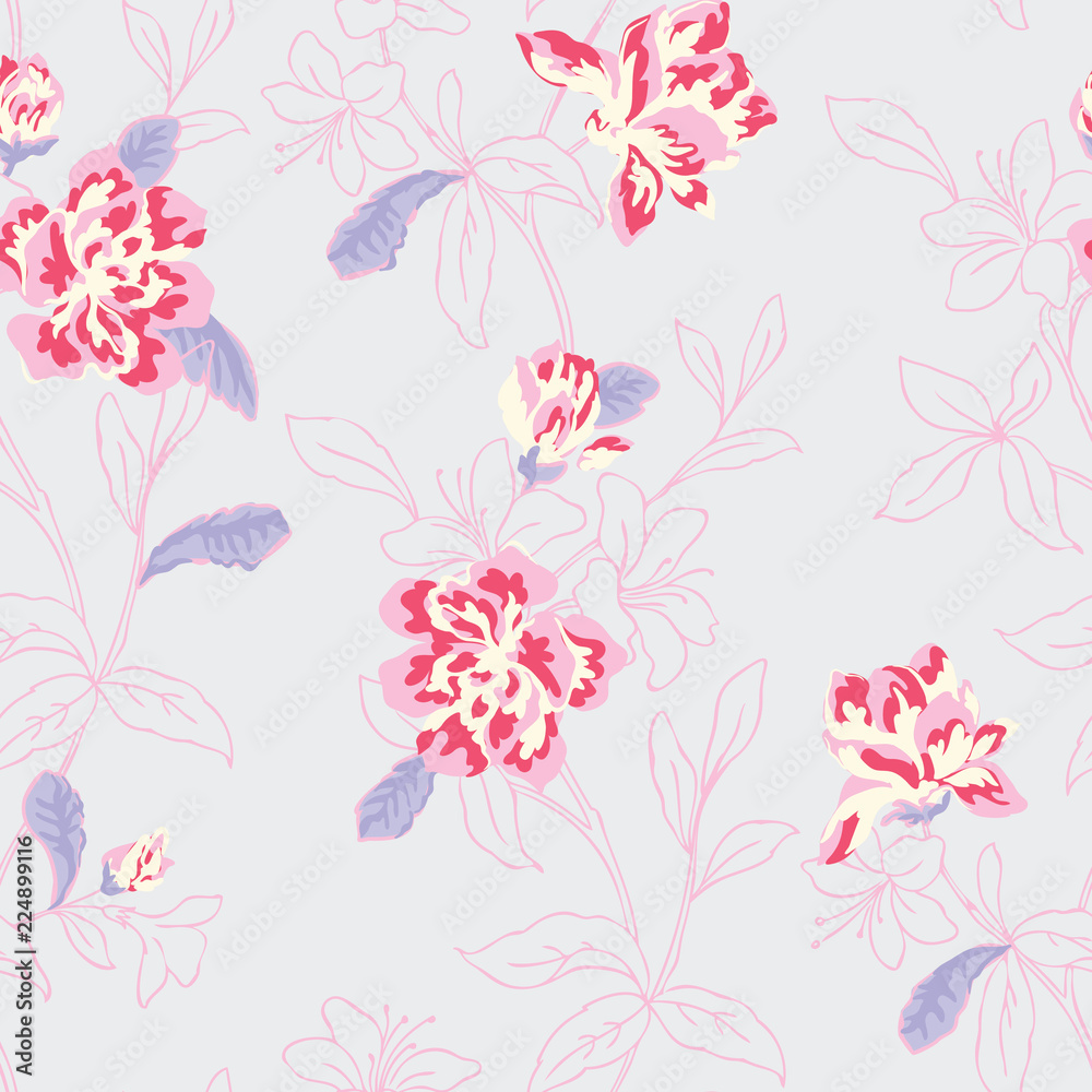 seamless floral pattern with flowers