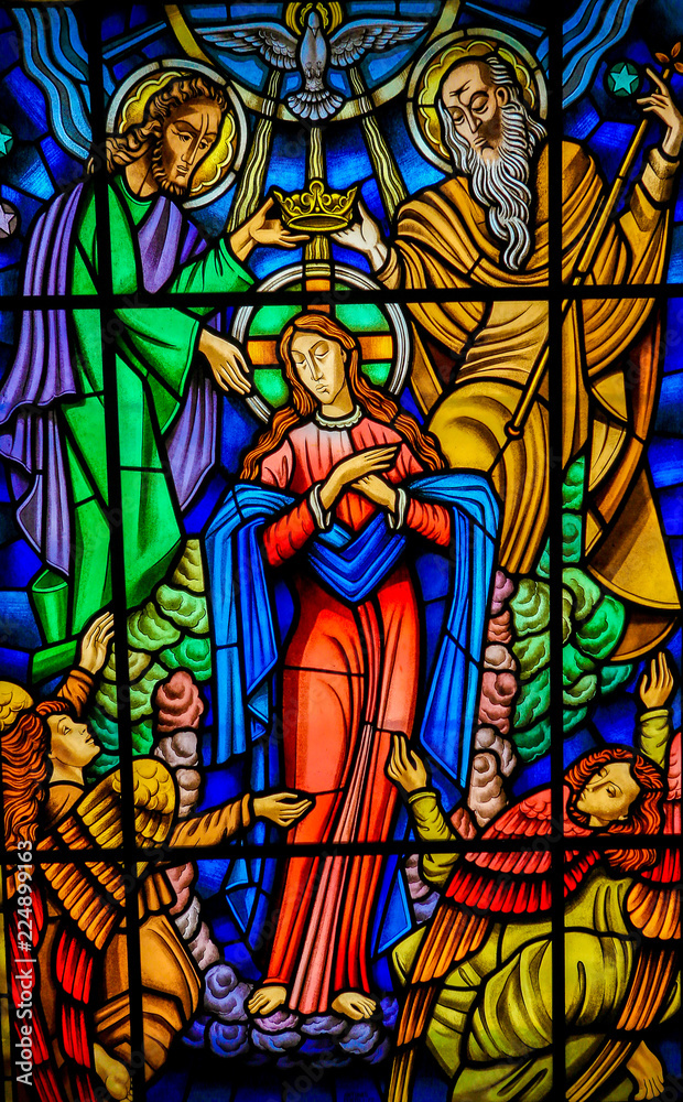 Mother Mary - Stained Glass in Ponte De Lima