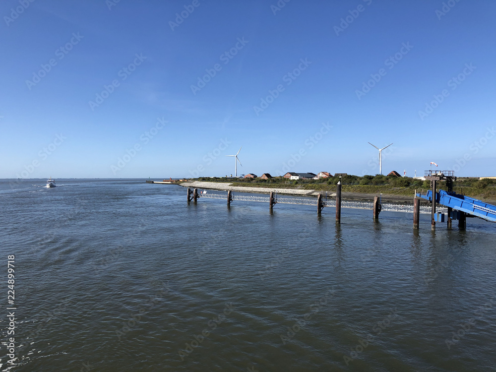 Naklejka premium Ferry pier on the island Borkum
