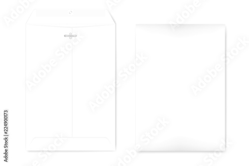 Fototapete A4 envelope with reusable clasp and gummed flap, mockup