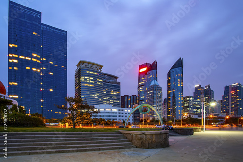 Night view of urban architecture.. © 昊 周
