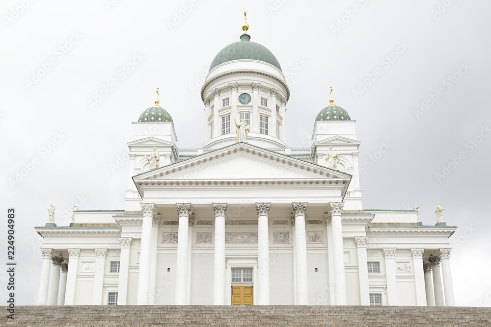 View of the facade of the Helsinki Cathedral, Finland