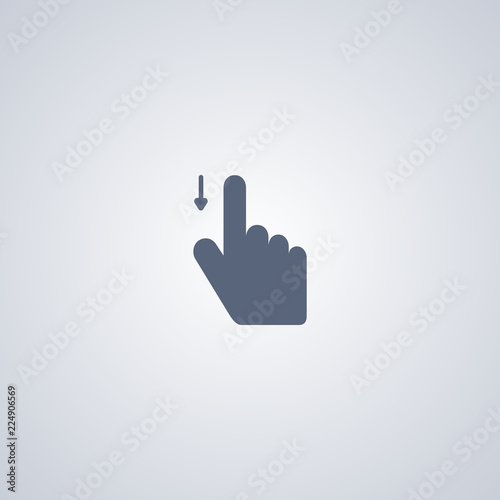 Gesture slide down, vector best flat icon