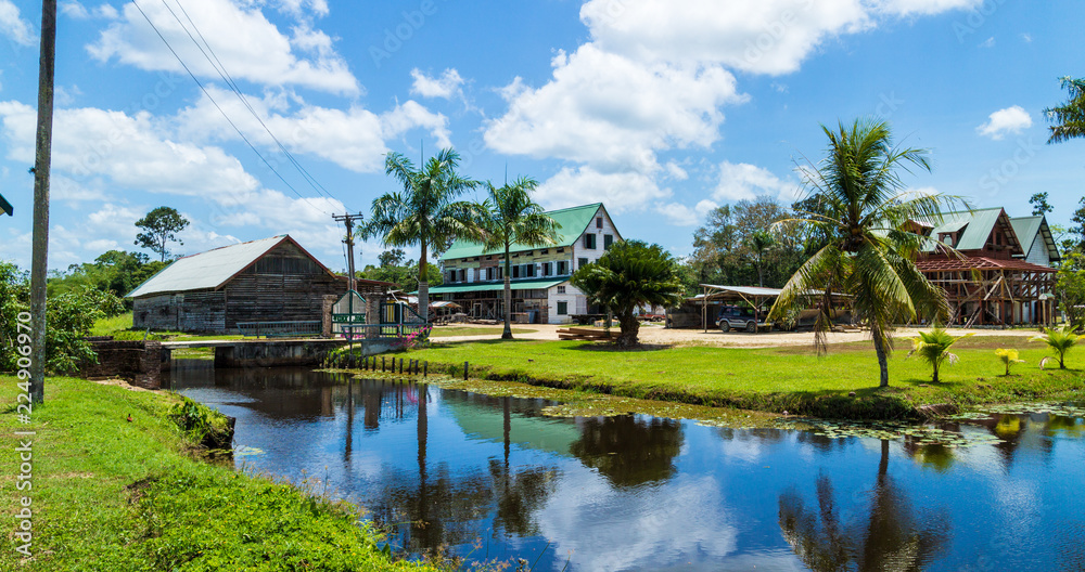 Plantation house near Paramaribo in Suriname.
