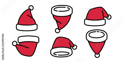 Christmas Hat vector Santa Claus Xmas cartoon character illustration