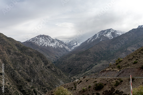 View landscape valle nevado chile santiago