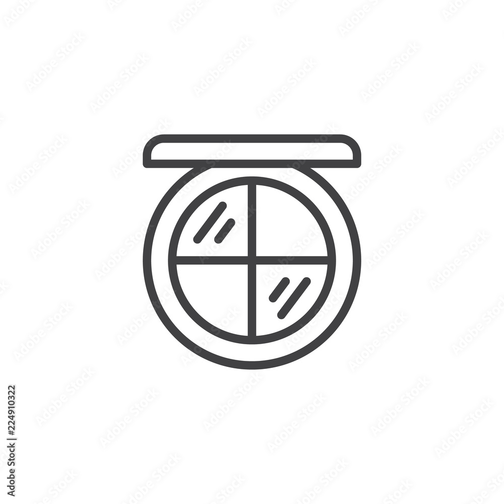 Makeup Powder outline icon. linear style sign for mobile concept and web design. Face powder cosmetics simple line vector icon. Symbol, logo illustration. Pixel perfect vector graphics Makeup Powder outline icon. linear style sign for mobile concept and web design. Face powder cosmetics simple line vector icon. Symbol, logo illustration. Pixel perfect vector graphics