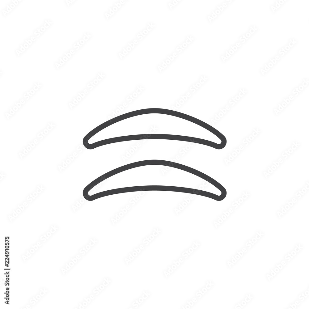 Makeup Eyelid outline icon. linear style sign for mobile concept and web design. simple line vector icon. Symbol, logo illustration. Pixel perfect vector graphics