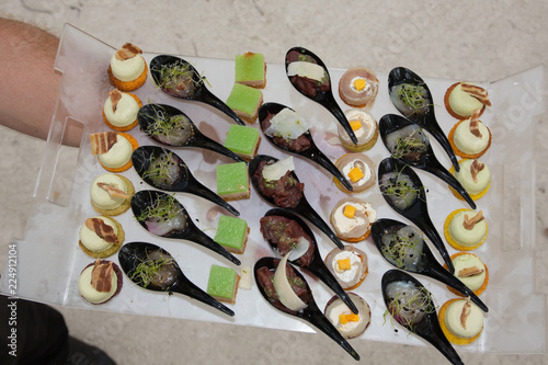 small appetizers in a dish during a party photo