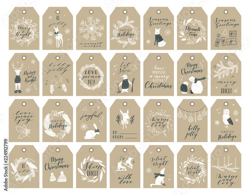 Christmas tag collection.