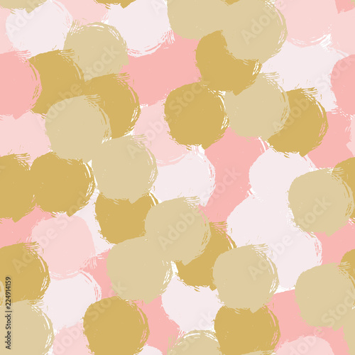 Vector abstract seamless pattern with brush strokes. Abstract se