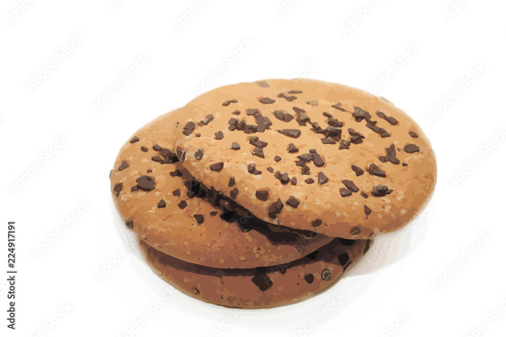 Cookies with chocolate Cookies with chocolate