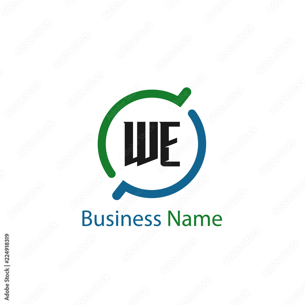 Initial Letter WE Logo Template Design Initial Letter WE Logo Template Design