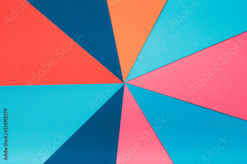 colorful construction paper combination. abstract geometrical background. multicolor kaleidoscope concept.