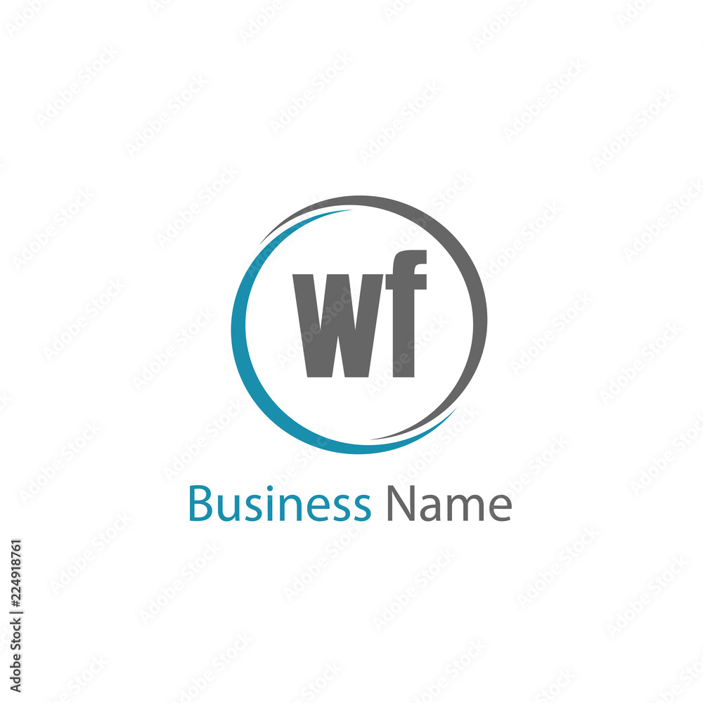Initial Letter WF Logo Template Design Initial Letter WF Logo Template Design
