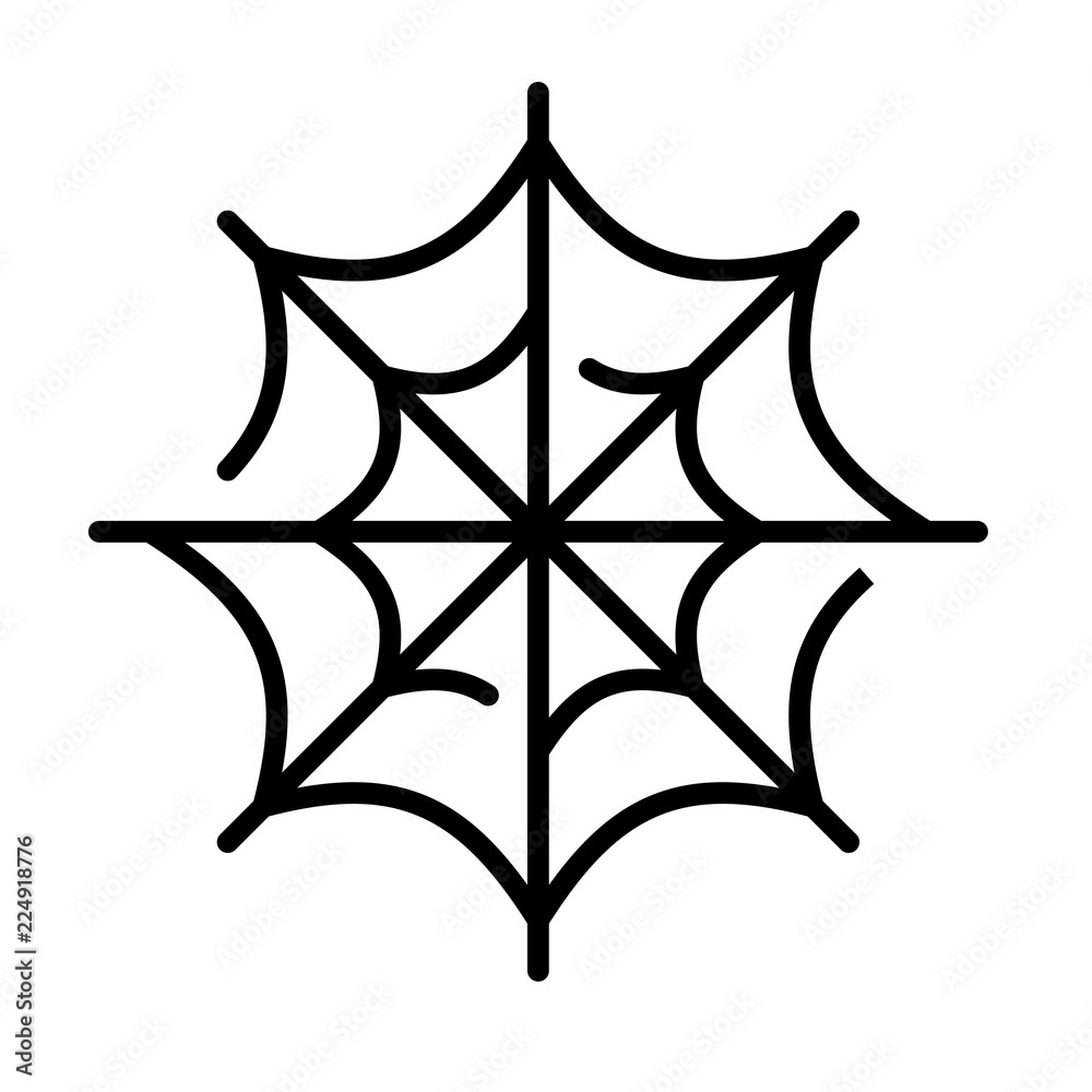 Naklejka premium Spiderweb Line illustration
