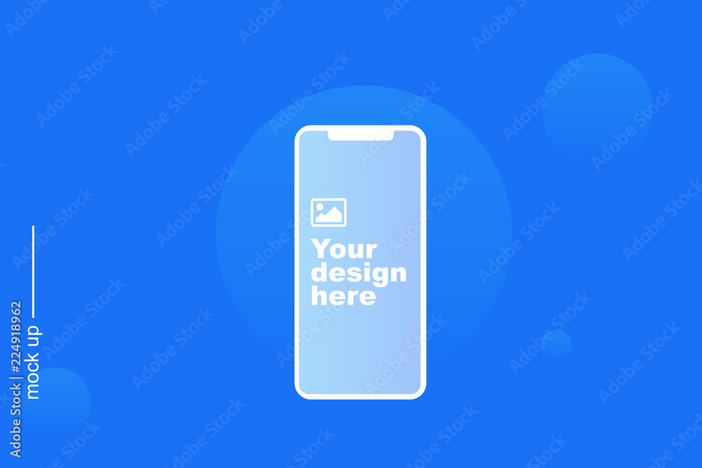 Vector flat apple smartphone mock up Vector flat apple smartphone mock up