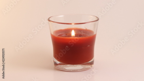 Lit candle