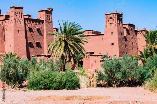 A traditional Berber city on the hillside. Africa Morocco Ait Ben Haddou photo