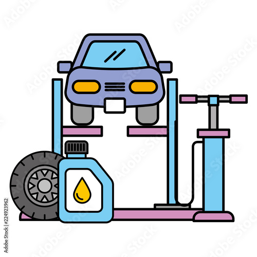vehicle hydraulic lift pump air wheel oil automotive service