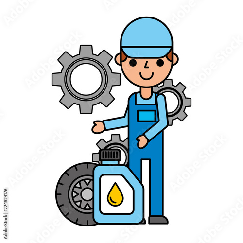 mechanical gallon oil tyre vehicle automotive service