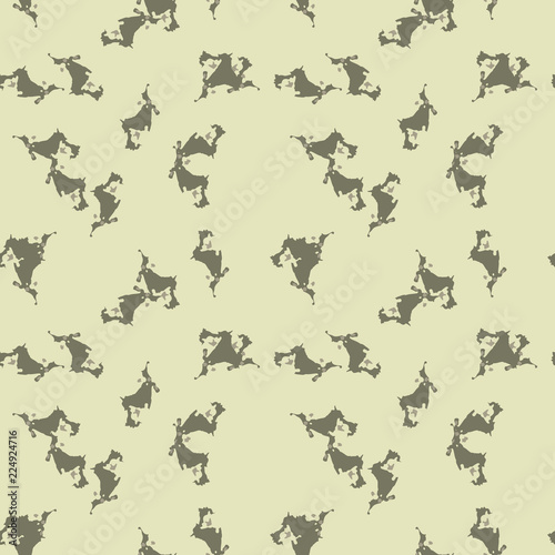 Military camouflage seamless pattern in beige and green colors © Ko_Te