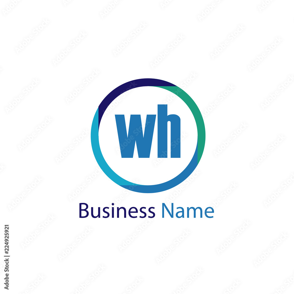 Initial Letter WH Logo Template Design Initial Letter WH Logo Template Design