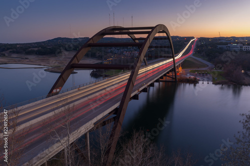 Birdge Light trails photo