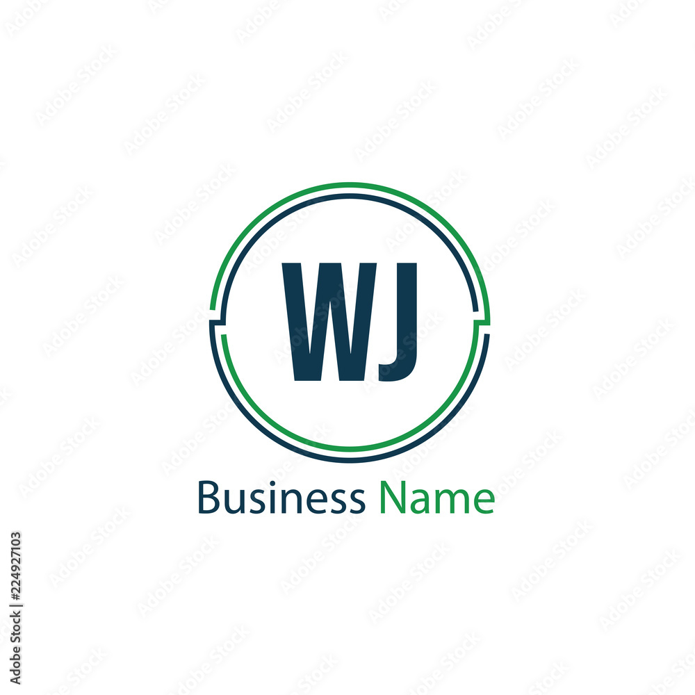Initial Letter WJ Logo Template Design Initial Letter WJ Logo Template Design