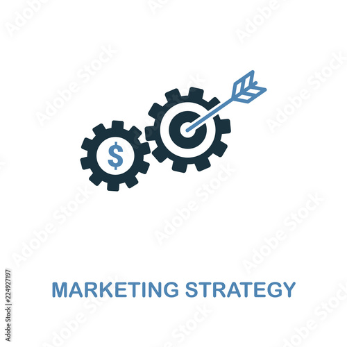 Marketing Strategy icon in two colors. Creative design from online marketing icon collection. UI and UX. Pixel perfect marketing strategy icon. For web design, apps, software, print usage.