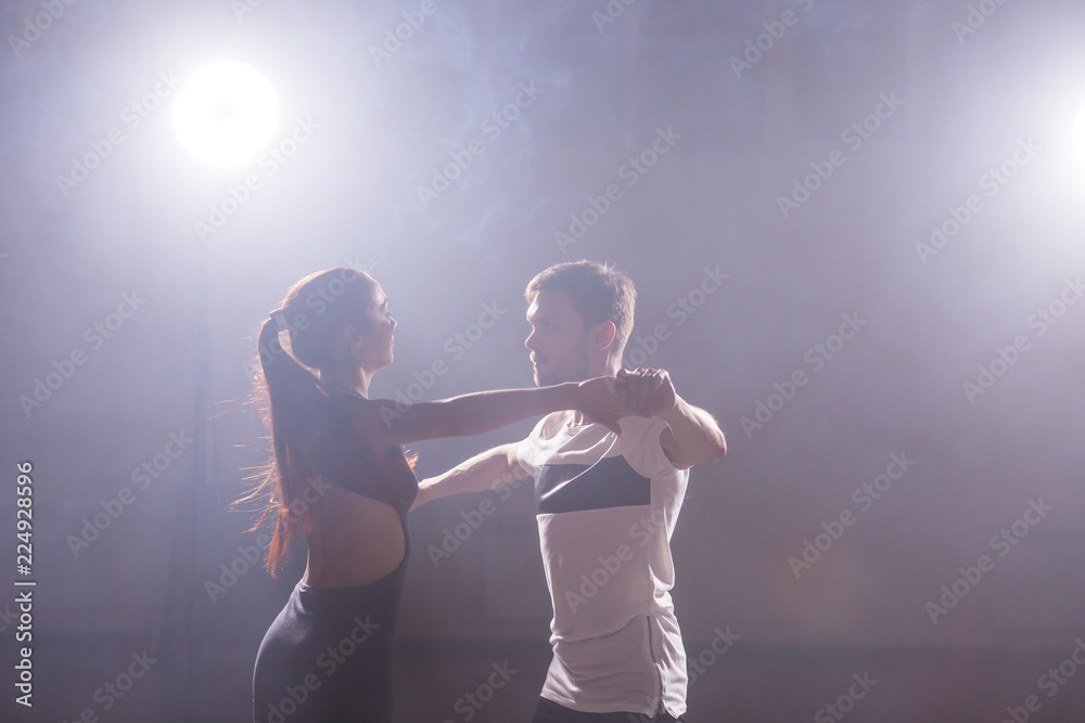 Young love couple dancing social danse kizomba or bachata. Young love couple dancing social danse kizomba or bachata.