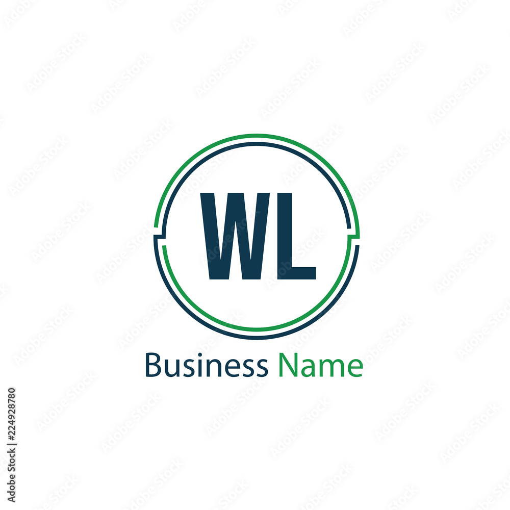 Initial Letter WL Logo Template Design