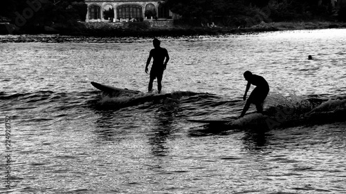Obraz na płótnie Surf black and white