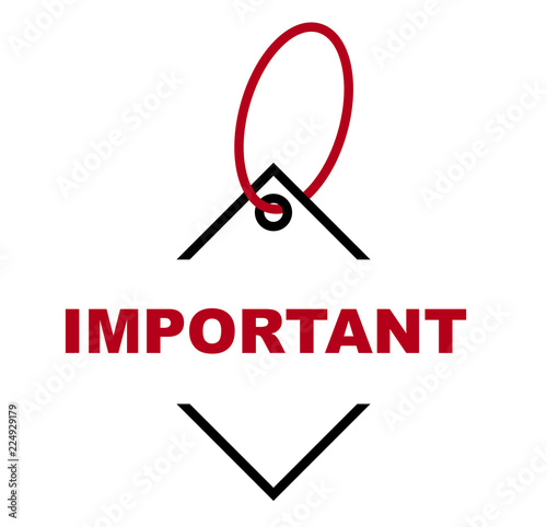 red vector banner important