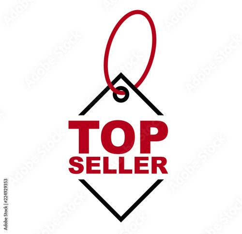 red vector banner top seller
