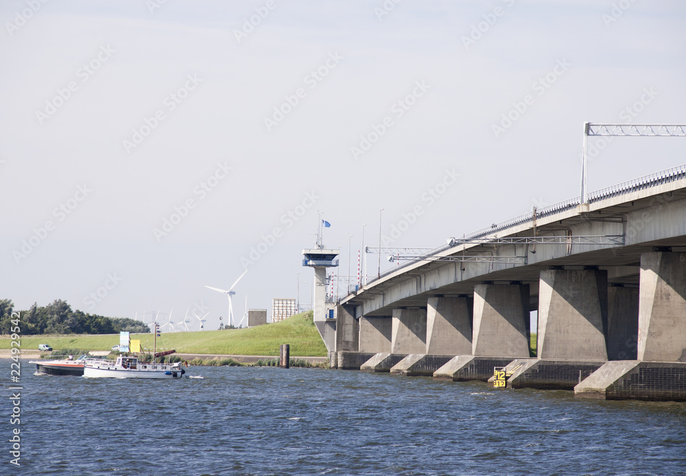 The Ketelbrug is a 800-metre-long Dutch bascule bridge
