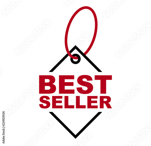 red vector banner best seller