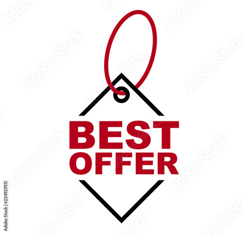 red vector banner best offer
