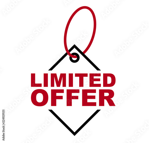 red vector banner limited offer
