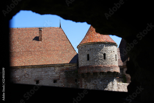 Obraz na płótnie Corvin Castle in Hunedoara, Romania w salonie