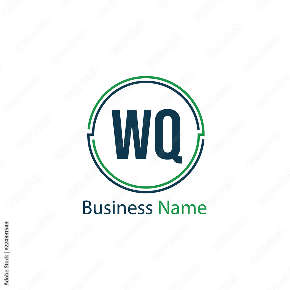 Initial Letter WQ Logo Template Design