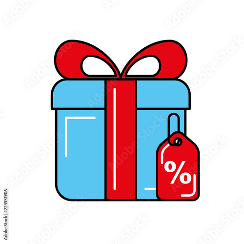 online shopping gift box tag percentage discount