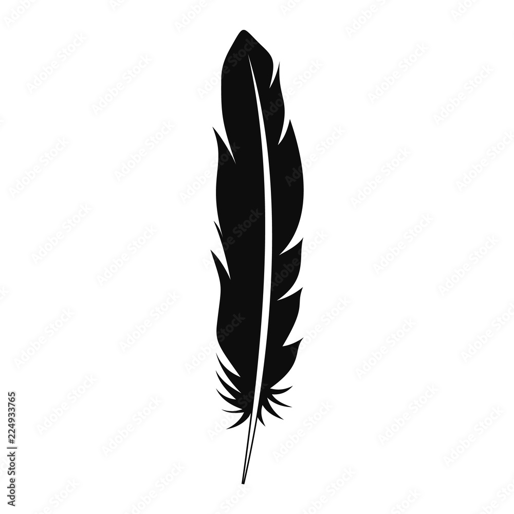 Floating feather icon. Simple illustration of floating feather vector icon for web design isolated on white background Floating feather icon. Simple illustration of floating feather vector icon for web design isolated on white background