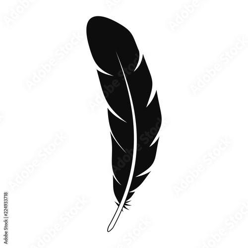Tribal feather icon. Simple illustration of tribal feather vector icon for web design isolated on white background