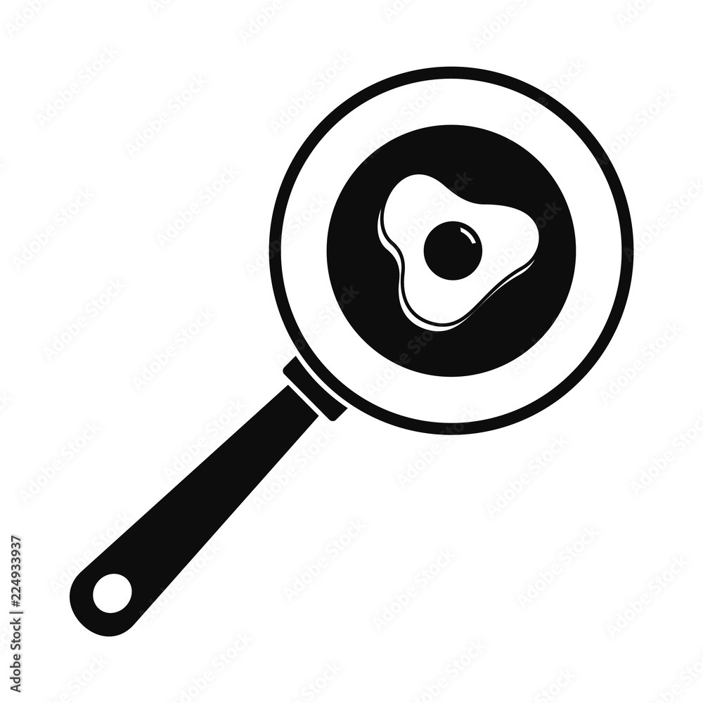 Cooked egg icon. Simple illustration of cooked egg vector icon for web design isolated on white background Cooked egg icon. Simple illustration of cooked egg vector icon for web design isolated on white background