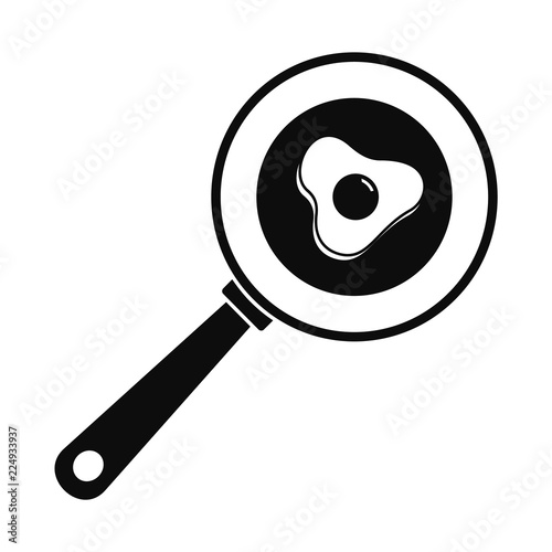 Cooked egg icon. Simple illustration of cooked egg vector icon for web design isolated on white background