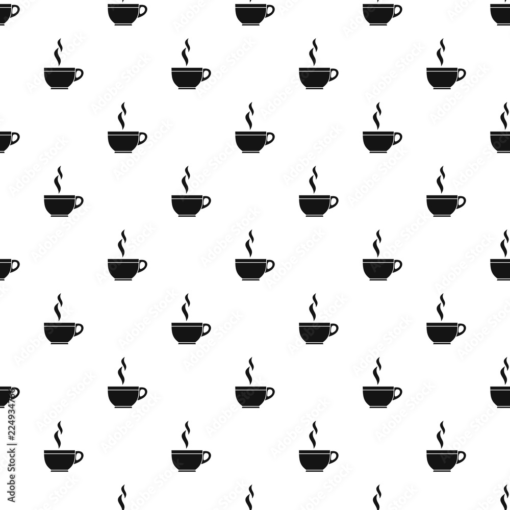 Obraz premium Cup of hot drink pattern. Simple illustration of cup of hot drink vector pattern for web design